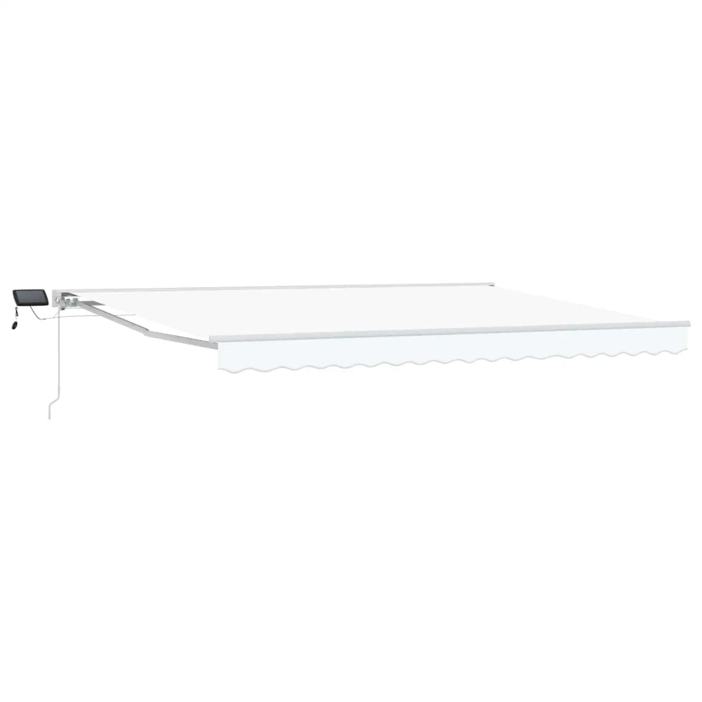 Cornice per Tenda Manuale con LED Bianco 4 × 3,5 m