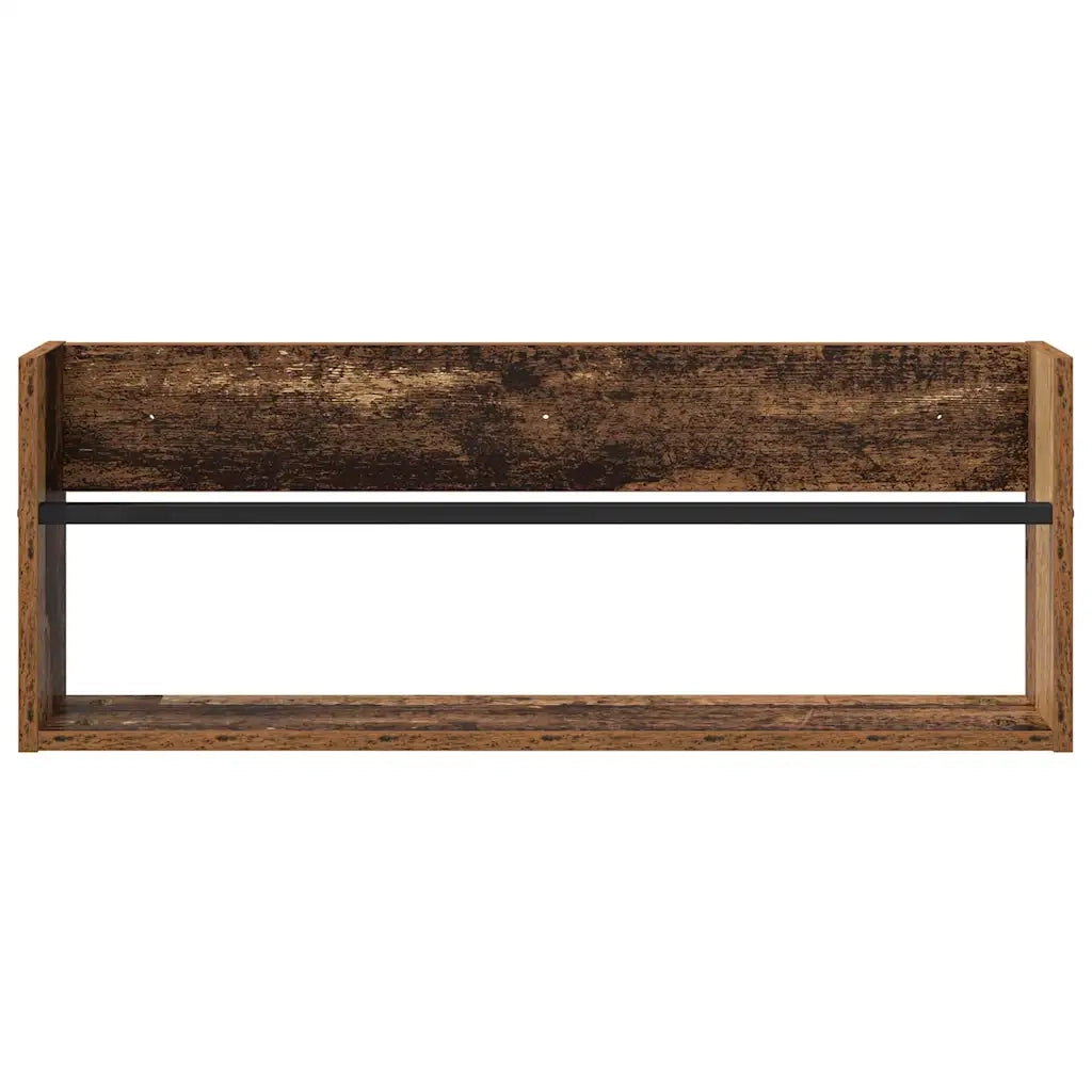 Scaffale per riviste 2 pz Legno vecchio 80 x 12 x 30 cm CFW8681200