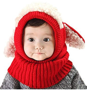Set di Cappelli per Bambini con Felpa - Bambino Cappello di Lana - Caldo e Comodo - Rosso, Khaki - Ideale per I Bambini di Età Prescolare - Perfetto per Giornate Invernali