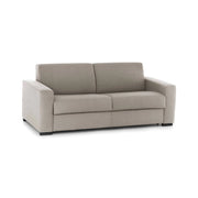 Divano fisso Ayta, Divano a 3 posti, Made in Italy, SofÒ  Soggiorno in tessuto imbottito, con Braccioli standard, cm 220x95h90, Tortora