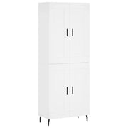 Credenza | Madia | Buffet da pranzo | Armadio da pranzo Bianca 69,5x34x180 cm in Legno Multistrato