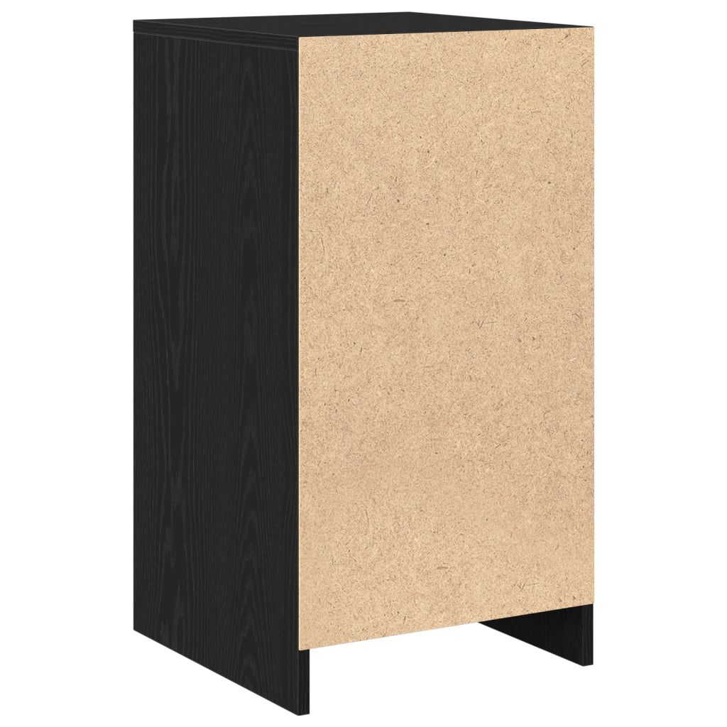 Sideboard Nero Rovere 40x41x75 cm Legno ingegnerizzato