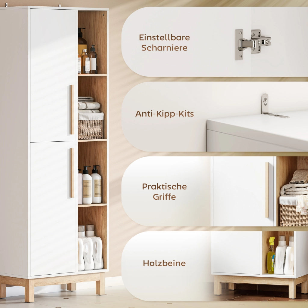 Libreria con Ante ¨C Zephmum ¨C MDF Bianco 176x80x30