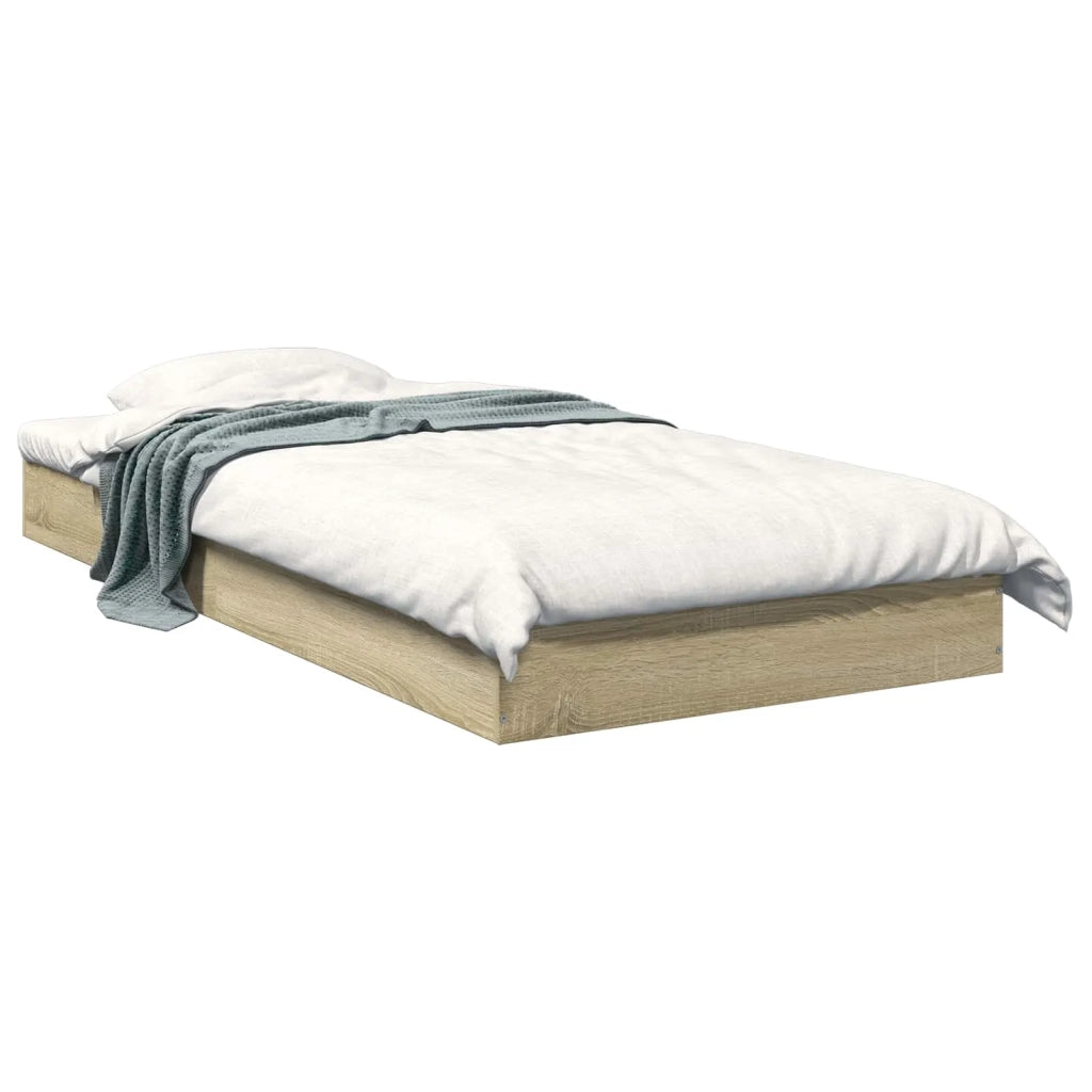 Struttura letto a pavimento Rovere Sonoma 80 x 200 cm 8009076