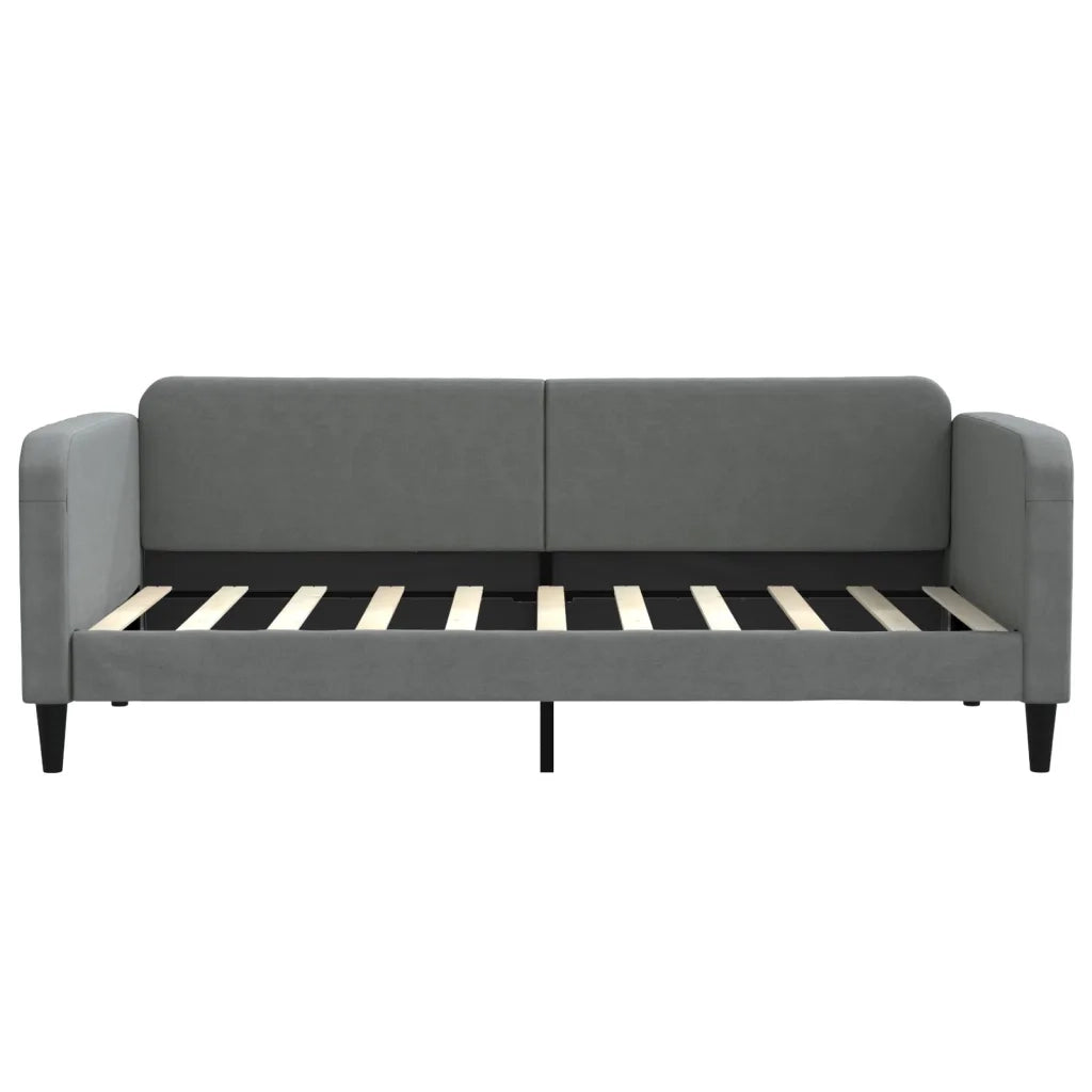 Divano Letto con Materasso Grigio Scuro 90x190 cm in Tessuto 3196809