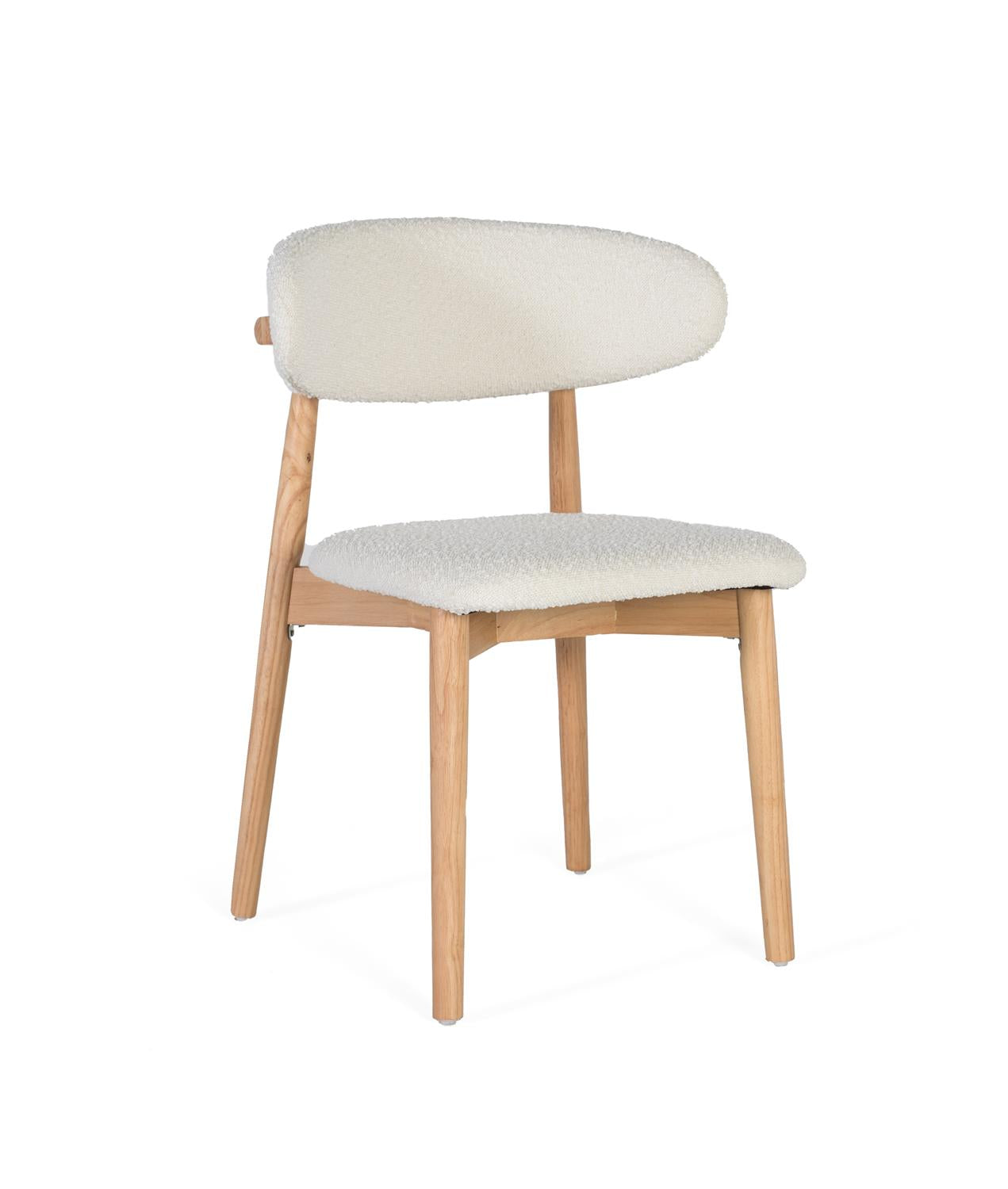 Set di 2 sedie in legno di caucciù.