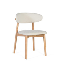 Set di 2 sedie in legno di caucciù.