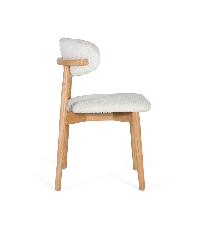 Set di 2 sedie in legno di caucciù.