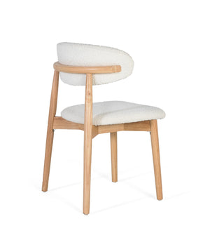 Set di 2 sedie in legno di caucciù.