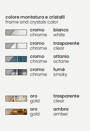LAMPADARIO TEBE 8 LUCI TRASPARENTE E CROMO ATTACCO E14 D.87CM