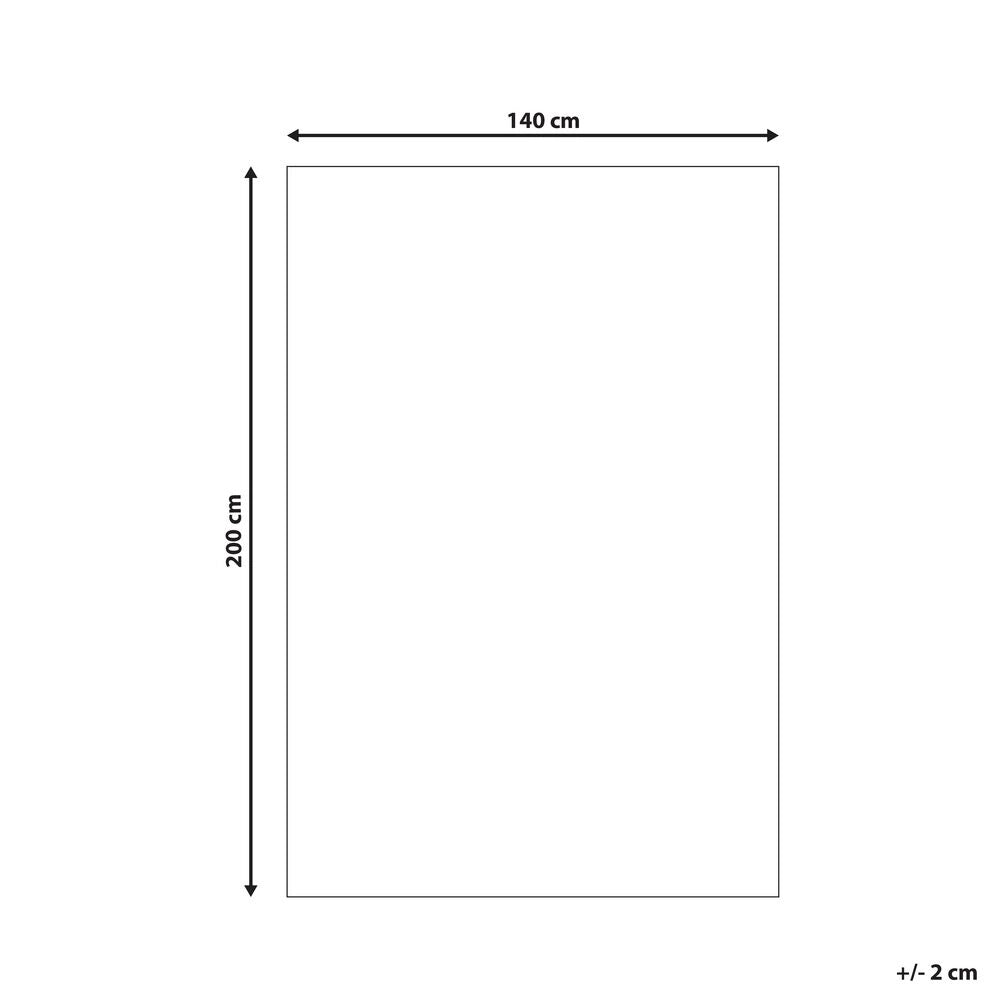 Tappeto Shaggy in cotone Nero misto poliestere 140 x 200 cm soffice pelo