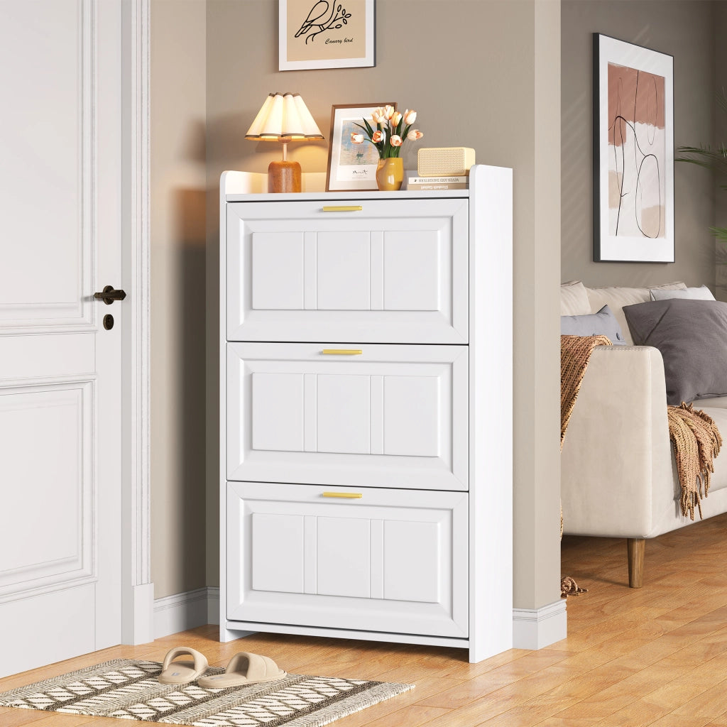 Scarpiera a 6 Ripiani ¨C Xylo ¨C Bianco, MDF e Truciolato, 70x24x120 cm