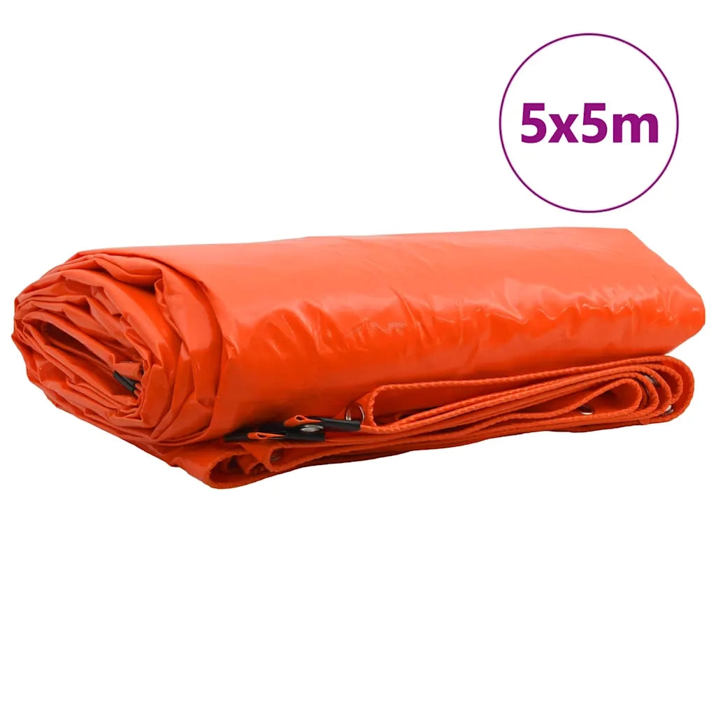 Telo 650g / m² Arancione 5 x 5 m Tela con rivestimento in PVC 42017798
