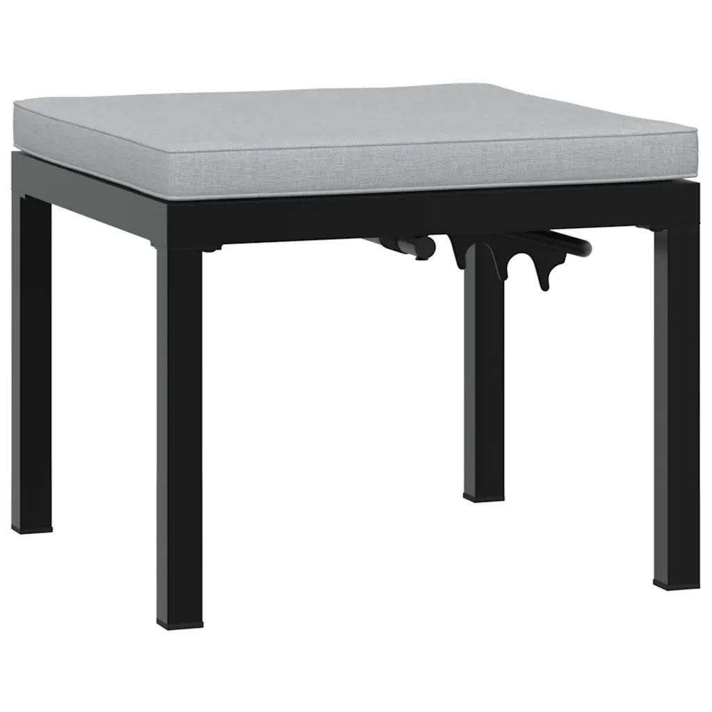 Panche Giardino con Cuscini 2 pz Nere Acciaio Verniciato Polvere CFW2229434