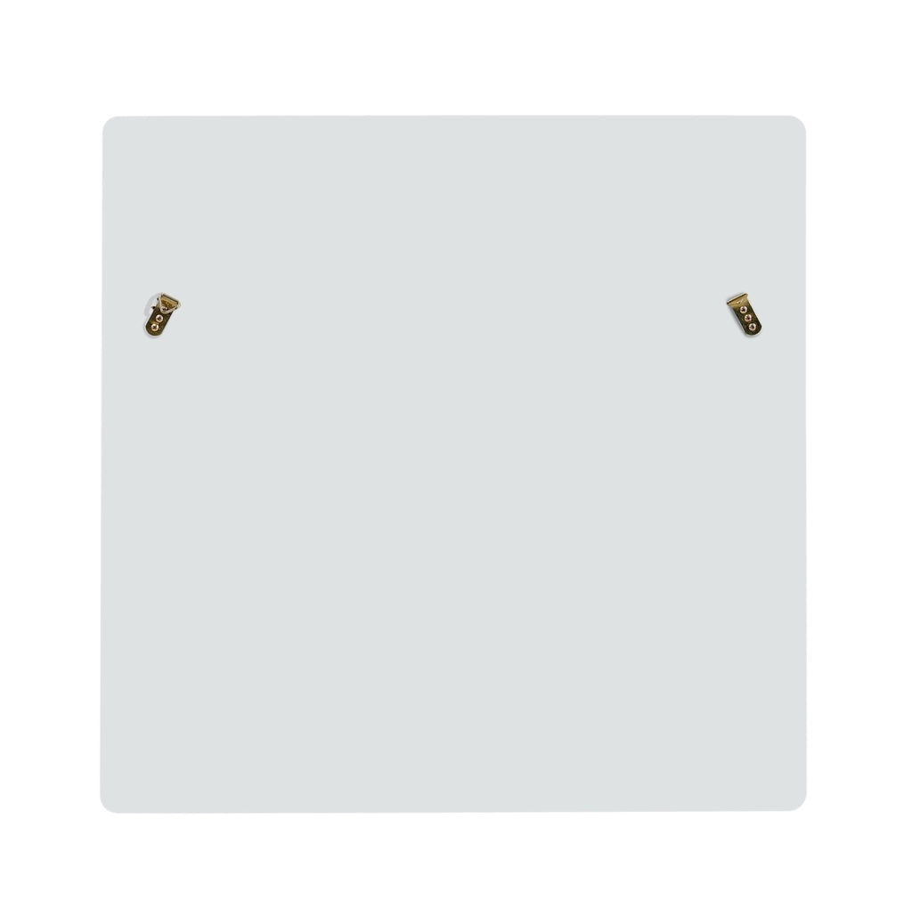 Specchio da parete quadrato 80 x 80 cm con cornice bianca in MDF