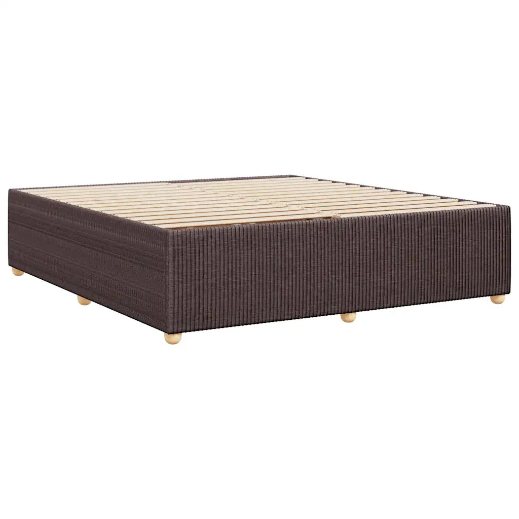 Giroletto senza Materasso Marrone Scuro 200x200 cm in Tessuto