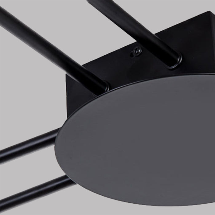 Lampada Da Soffitto 6 Punti Luce Black Led APP521-6C