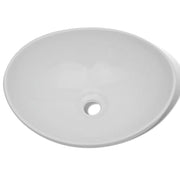 Lavello in Ceramica Bianco Ovale 40 x 33 cm