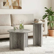 Set tavolini 2 pcs Grigio Sonoma Legno ingegnerizzato 8001034