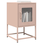 vidaXL Comodino Rosa 36x39x60,5 cm in Acciaio Laminato a Freddo