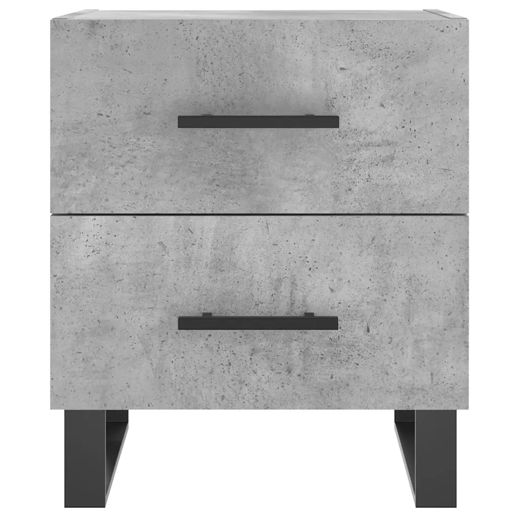Comodini 2 pz Grigio Cemento 40x35x47,5 cm in Legno Multistrato 827365