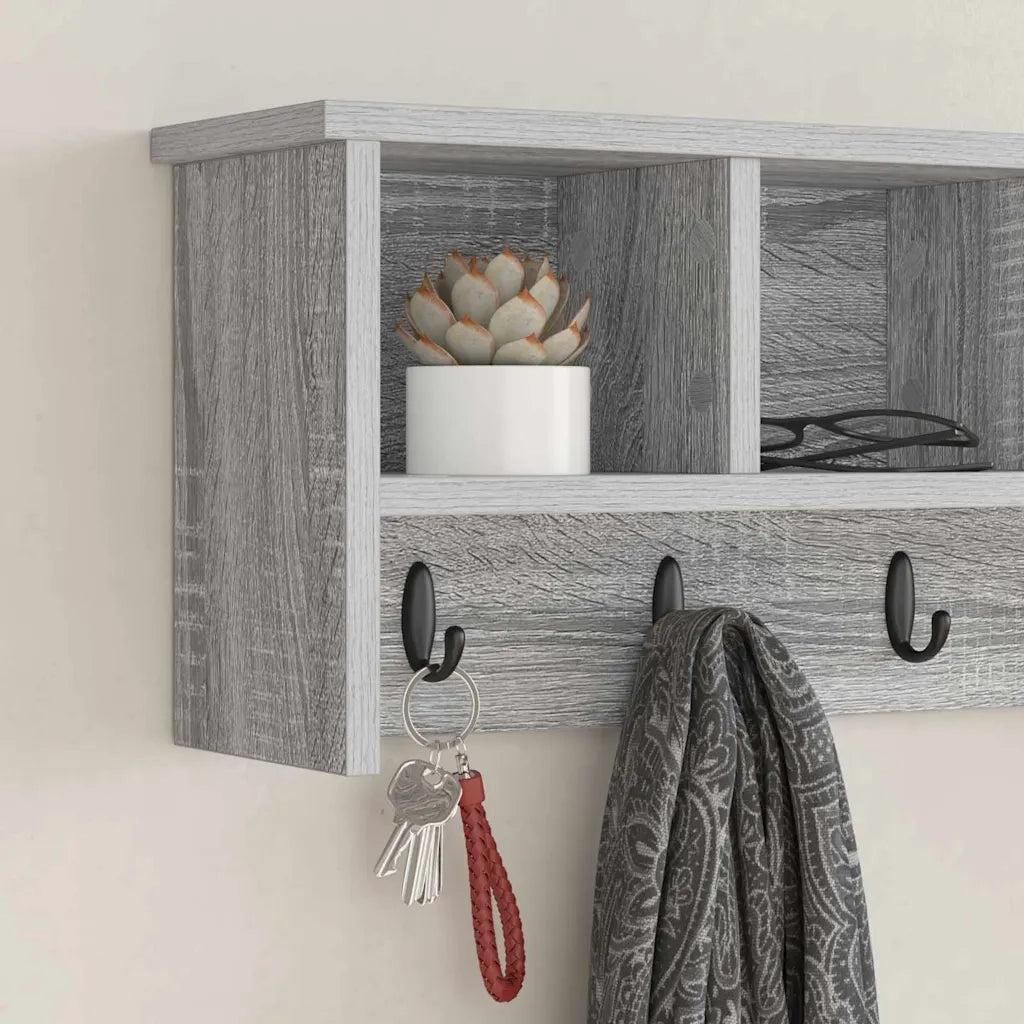 Appendiabiti a muro Grigio Sonoma 75 x 16 x 26 cm 874320