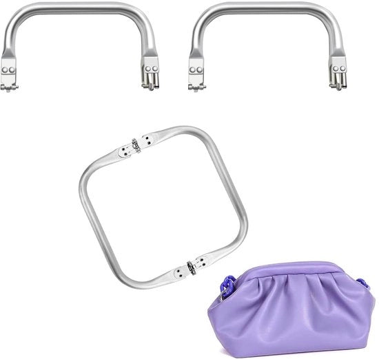 Set di chiusure a U per taschi in alluminio - 2 pezzi - Accessori DIY - Leggero e sicuro - Ideali per tasche e portafogli - Chiusura per tasche