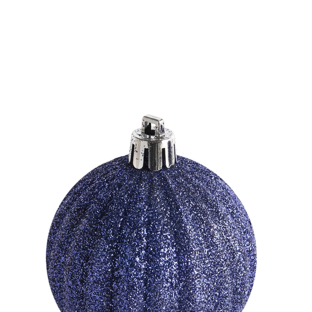 Set di 96 palline di Natale in plastica Decorazioni da appendere all'albero di Natale Stile classico tradizionale Blu