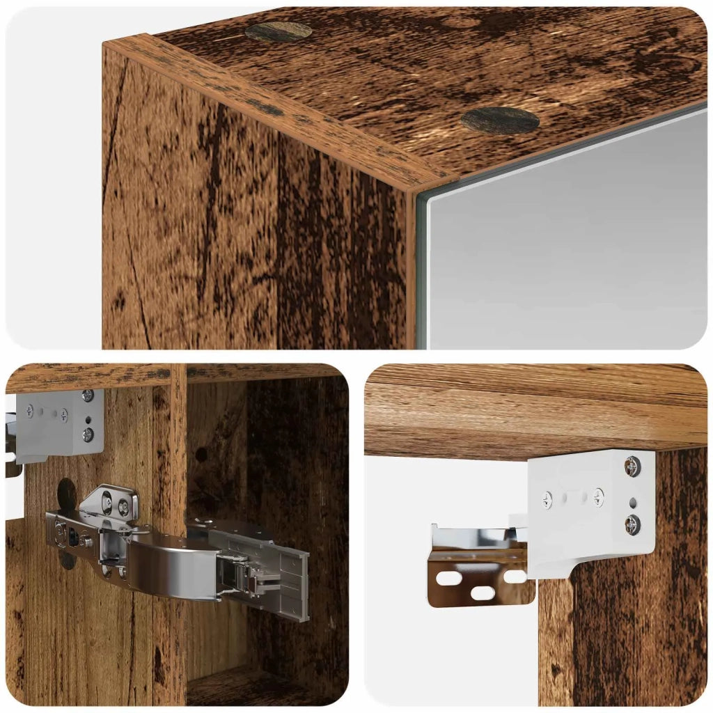 Mobiletto per specchio da bagno Legno vecchio 70 x 14,5 x 70 cm
