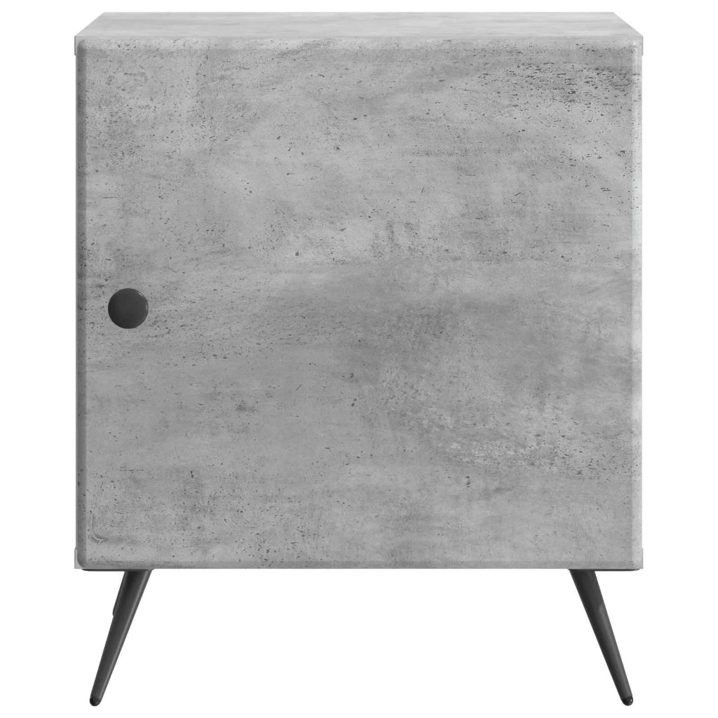 Armadio da Notte 2 pcs Grigio Cemento 43 x 34,5 x 50 cm