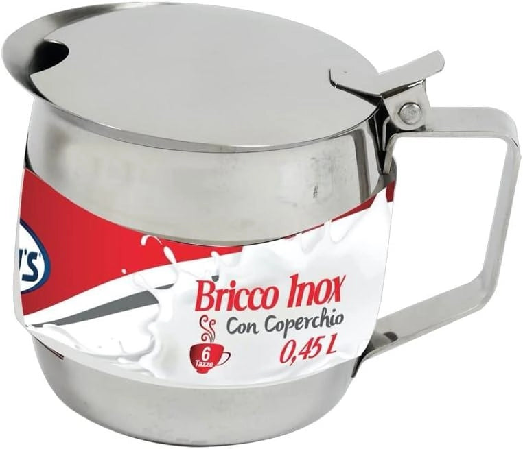 MAURY'S BRICCO IN ACCIAIO INOX CON CAPIENZA DA 0,45  ML( 6 TAZZE) CON COPERCHIO