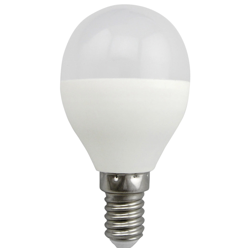 Lampadina LED G45 E14 7W 650lm 3000K opale Polux Platinum