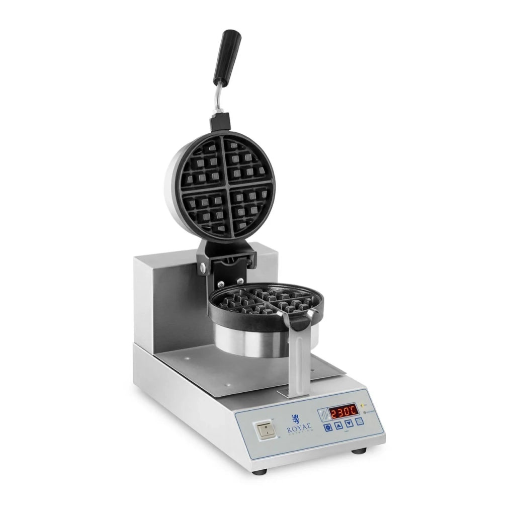 Macchina per waffle rotante a LED 1300 watt acciaio inox e acciaio fuso 14_0001839