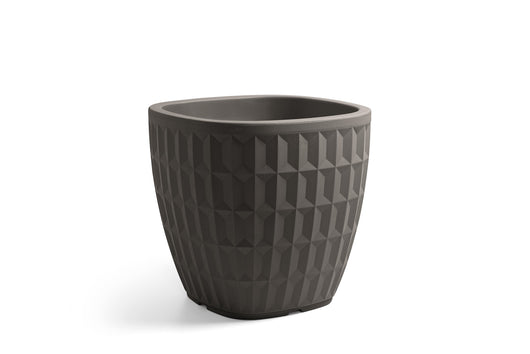 Vaso TYLE Quadrato in resina 40 cm - arredo moderno giardino fioriera Colore: Antracite