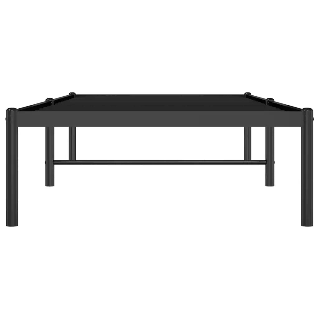 Letto singolo | Letto per adulti | Giroletto in Metallo Nero 75x190 cm