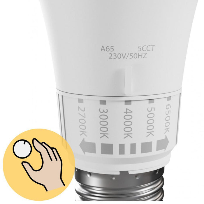 Lampadina Led 5 Tonalità Di Luce Gls E27 230v 10w 5cct