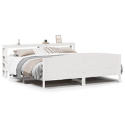 Letto matrimoniale | Letto per adulti | Letto senza Materasso Bianco 180x200 cm Legno Massello di Pino