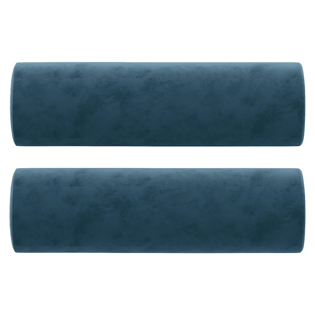 Divano a 3 Posti con Cuscini-Sofa 3 Posti con Cuscini Blu 180 cm in Velluto 259778