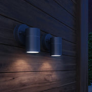 Lampada da Parete Esterno 2 pz Acciaio Inox Proiezione Basso 42420