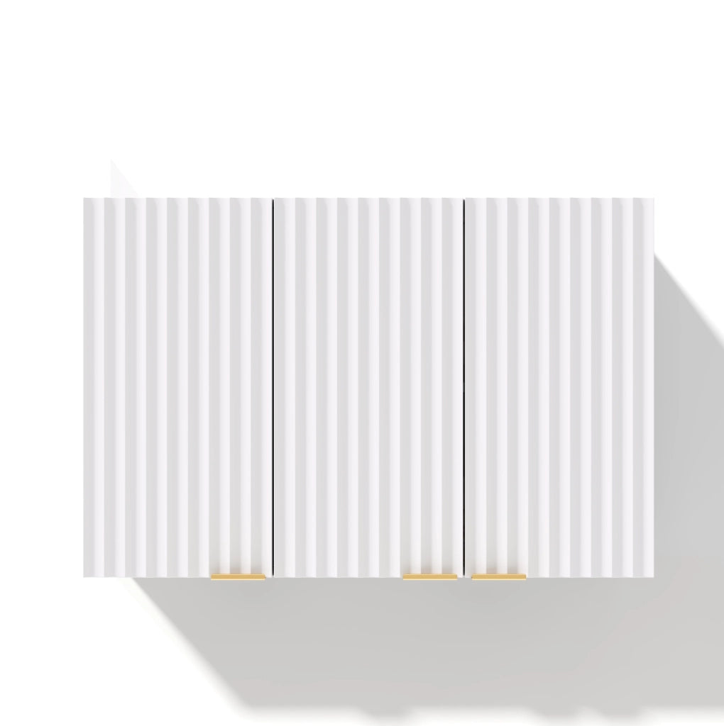 Pensile da parete con 3 ante; 90 x 29 x 60 cm; in MDF bianco