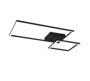 Plafoniera LED con snodo, metallo, nero, L 63 cm, Padella