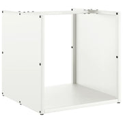 Rastrelliera per Legna da Ardere Bianca 40x40x40 cm CFW1816059