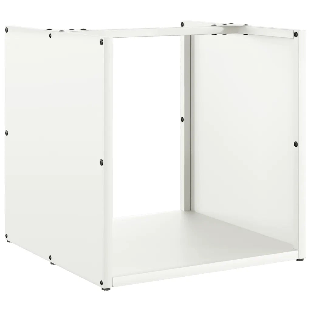 Rastrelliera per Legna da Ardere Bianca 40x40x40 cm CFW1816059
