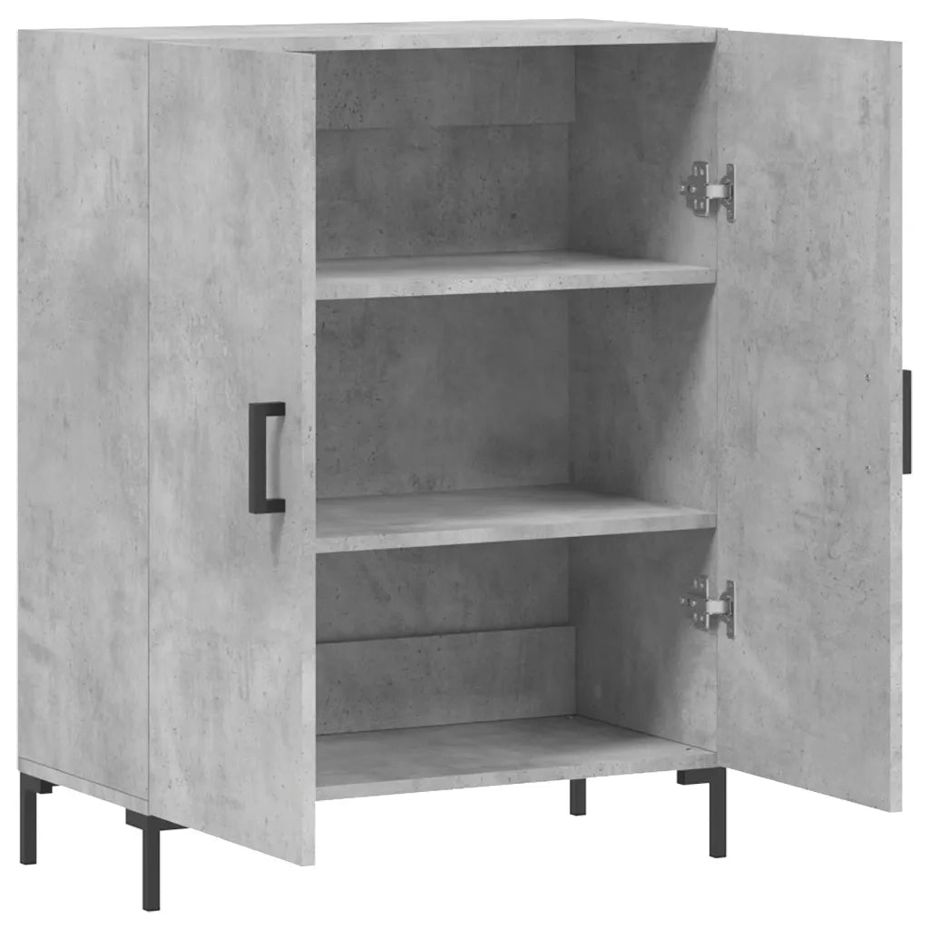 Credenza-Buffet-Armadio da cucina Grigio Cemento 69,5x34x90 cm in Legno Multistrato 390219
