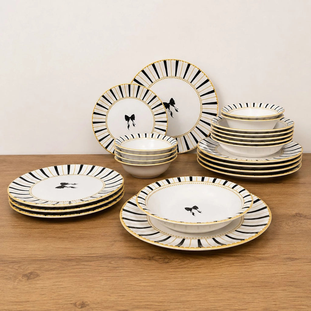 Paliri, Servizio Piatti set da 24, Bianco