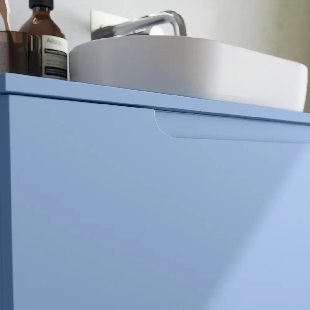 Mobile bagno sospeso 60 cm un cassetto carta da zucchero con top | Ardenne