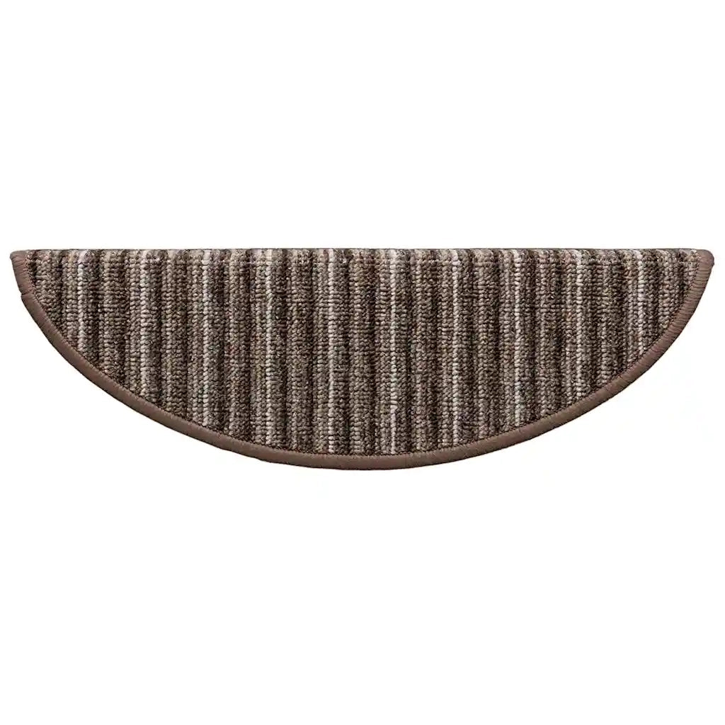 Tappetini per scale autoadesivi 15 pcs Marrone 56 x 17 x 3 cm