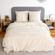 Set biancheria da letto in microfibra lavata, 2 posti