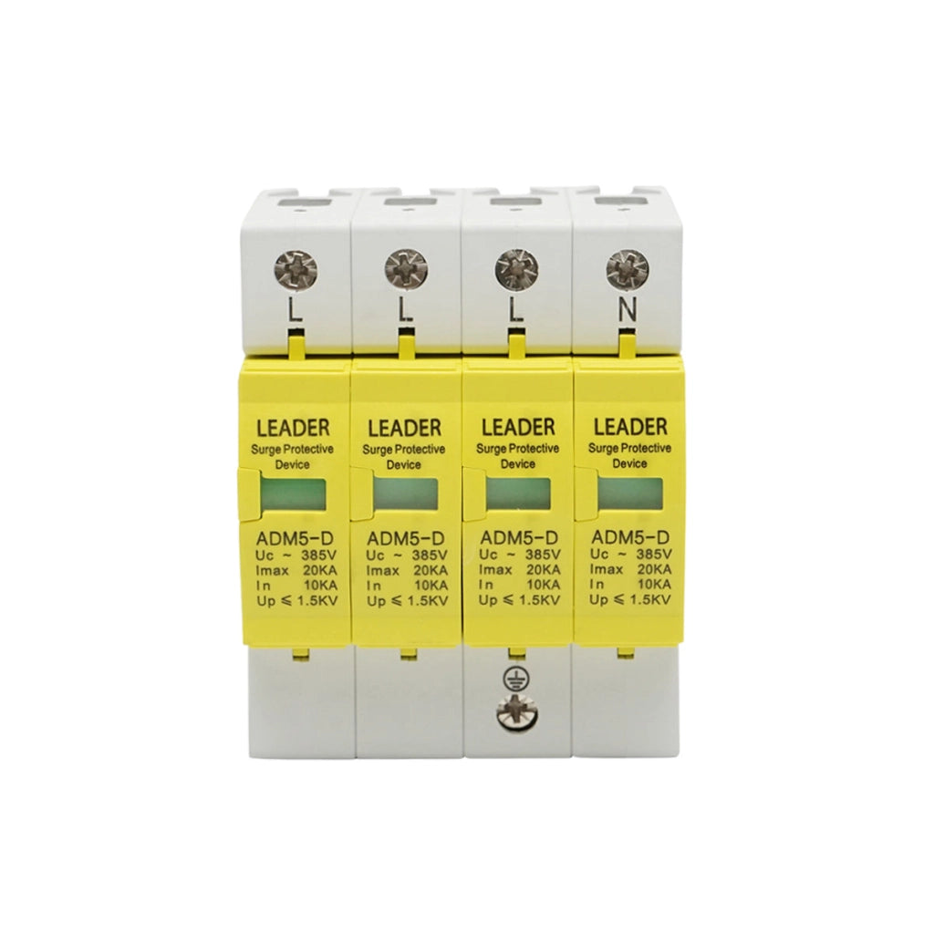 Scaricatore di sovratensione con segnalazione per impianti fotovoltaici LA-SPD-4P-20kA-385V Leader