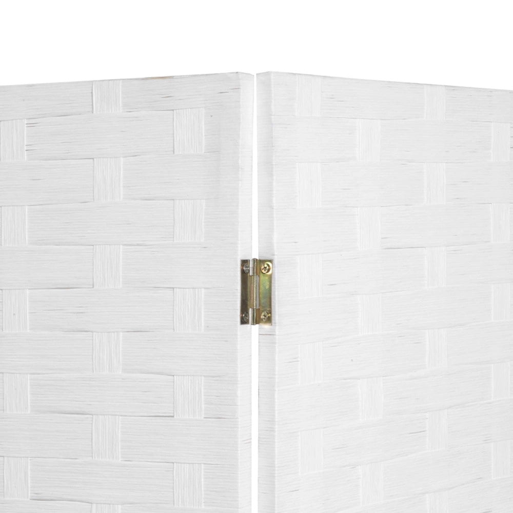 Trade Shop - Separe' A 4 Ante Pannelli Double Face Bianco Paravento Divisorio Ambienti Sep08 336233 -